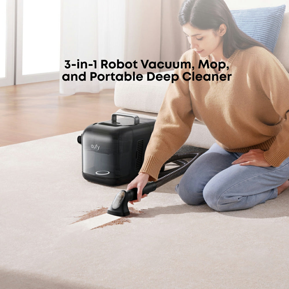 Eufy Omni E28 Robot Vacuum, Mop and Portable Deep Cleaner with All-in-One Station  - Black | T2352V11 from Eufy - DID Electrical