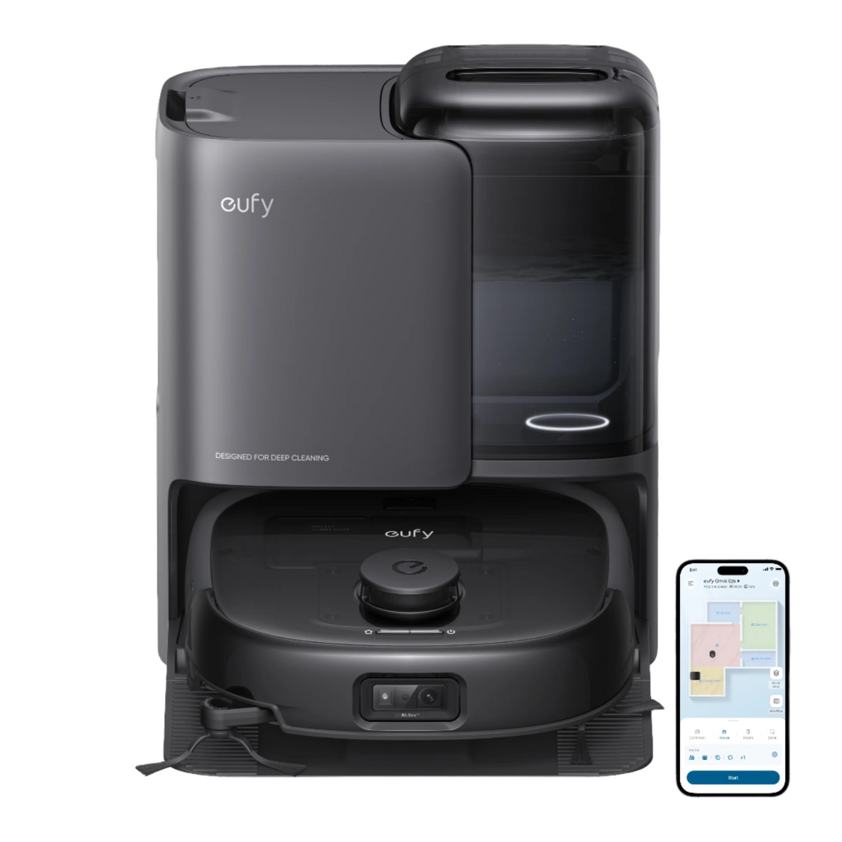 Eufy Omni E25 Robot Vacuum Cleaner with Self-Empty Station - Black | T2353V11 from Eufy - DID Electrical