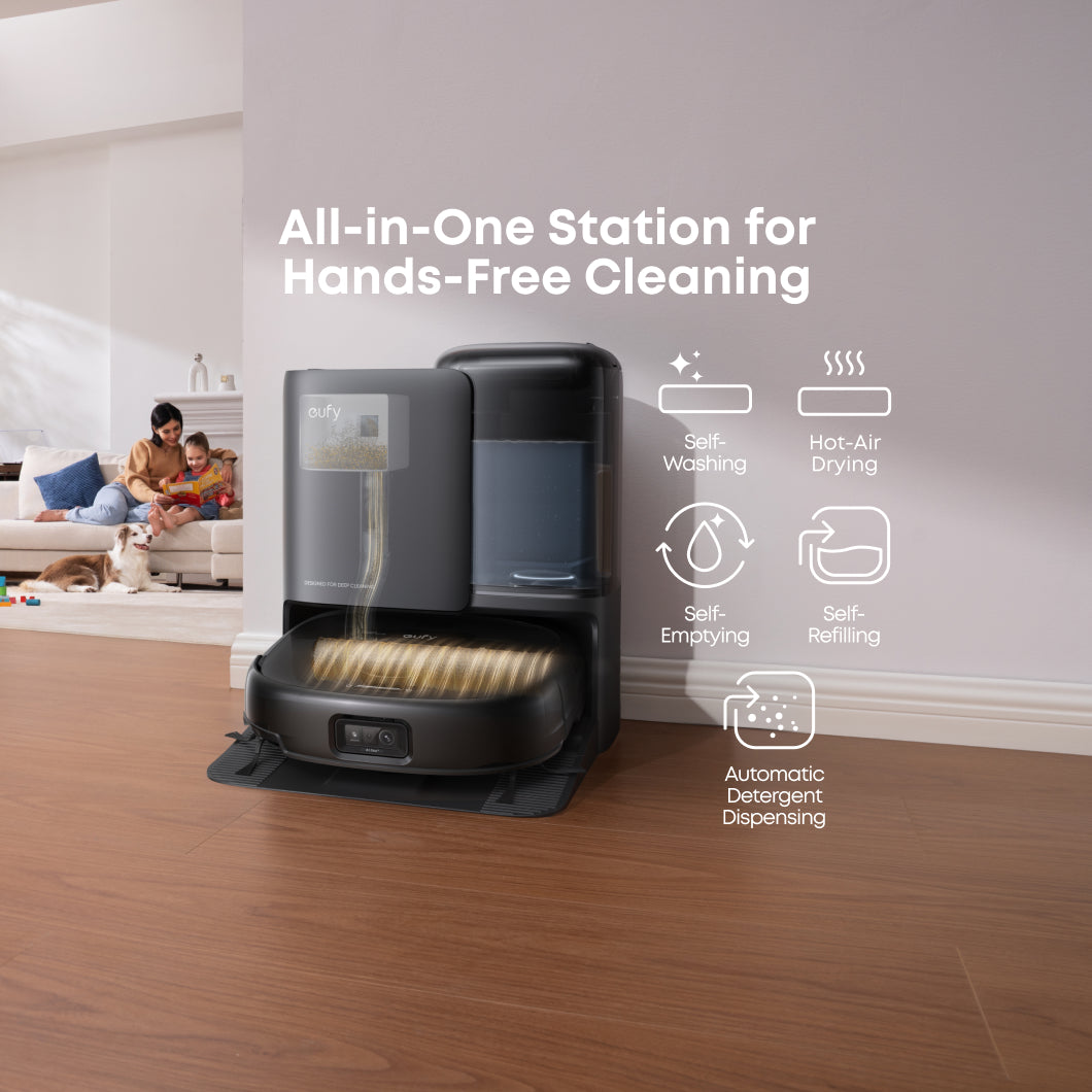 Eufy Omni E25 Robot Vacuum Cleaner with Self-Empty Station - Black | T2353V11 from Eufy - DID Electrical