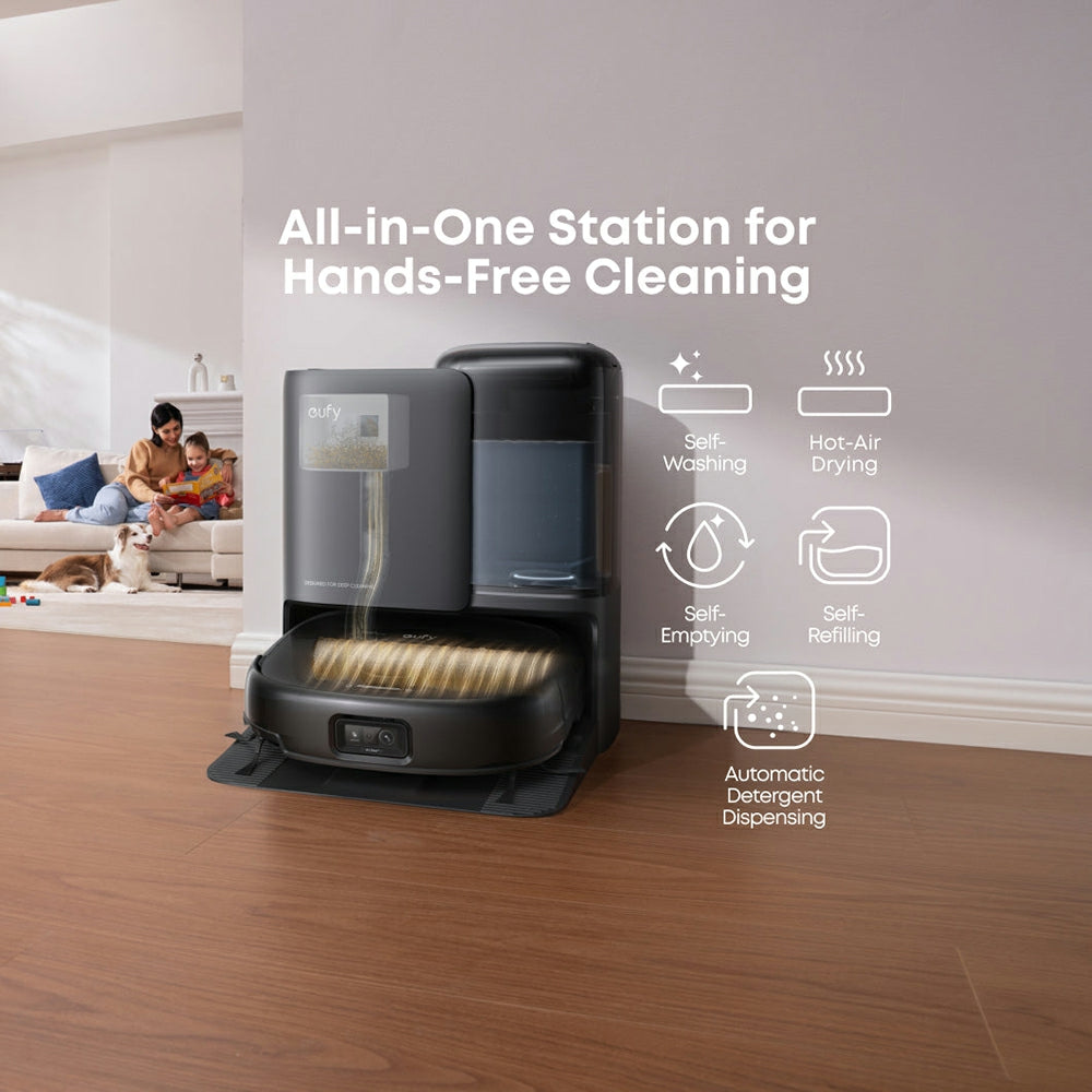 Eufy Omni E25 Robot Vacuum Cleaner with Self-Empty Station - Black | T2353V11 from Eufy - DID Electrical