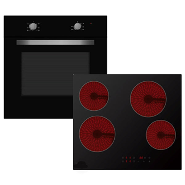 Thor Built-In Fan Oven and Ceramic Hob Cookpack - Black | T25DCKMDBL from Thor - DID Electrical