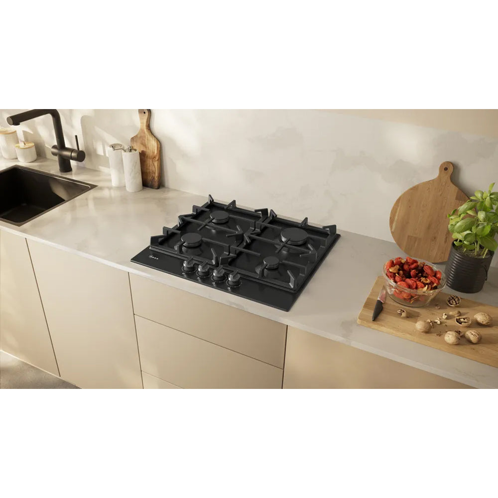Neff N 70 60CM 4 Burner Gas Hob - Black | T26CIP8S0 from Neff - DID Electrical