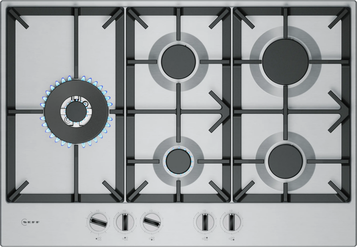 Neff N 70 75CM 5 Burner Gas Hob - Stainless Steel | T27CIS8N0