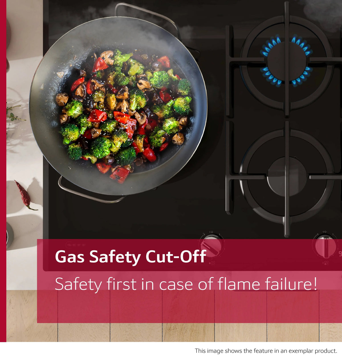 Neff N 70 75CM 5 Burner Gas Hob - Black | T27PIQ4S0