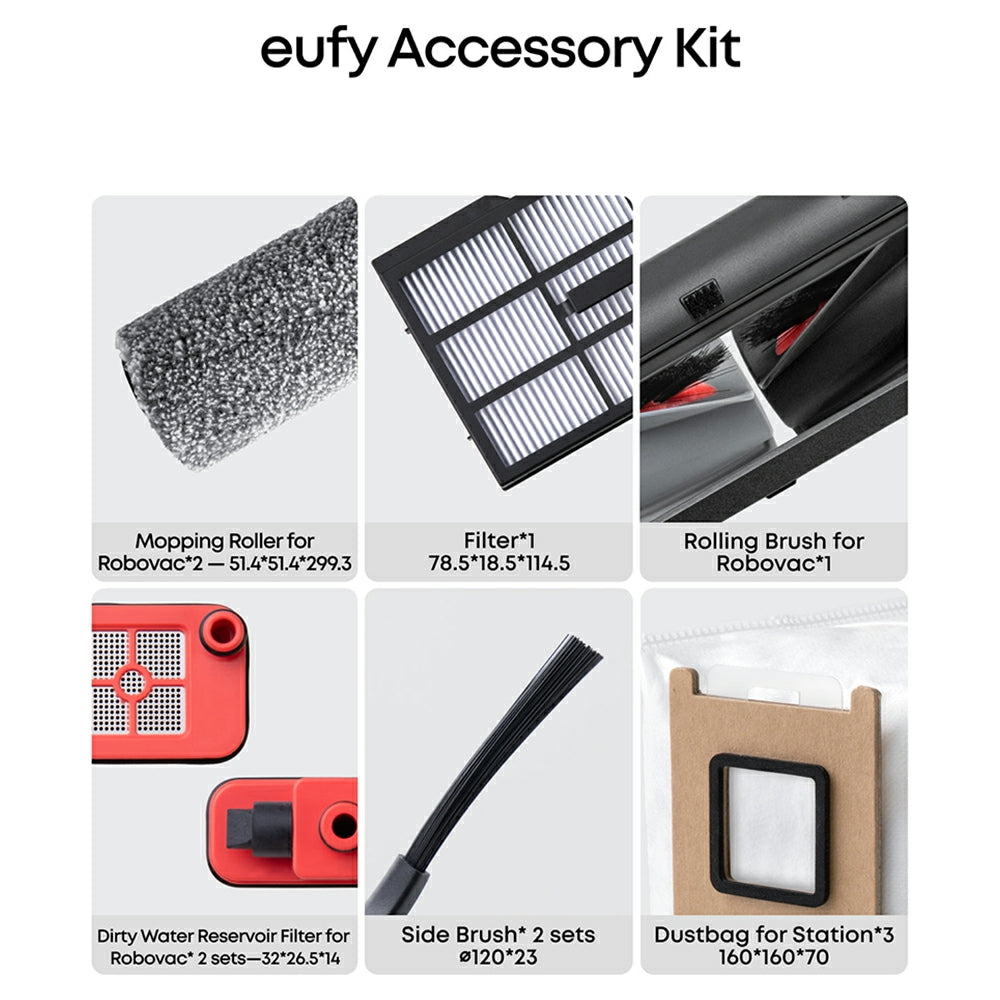 Eufy Accessories Package For Eufy Robot Vacuum Omni E28 and E25 | T290QAR0 from Eufy - DID Electrical