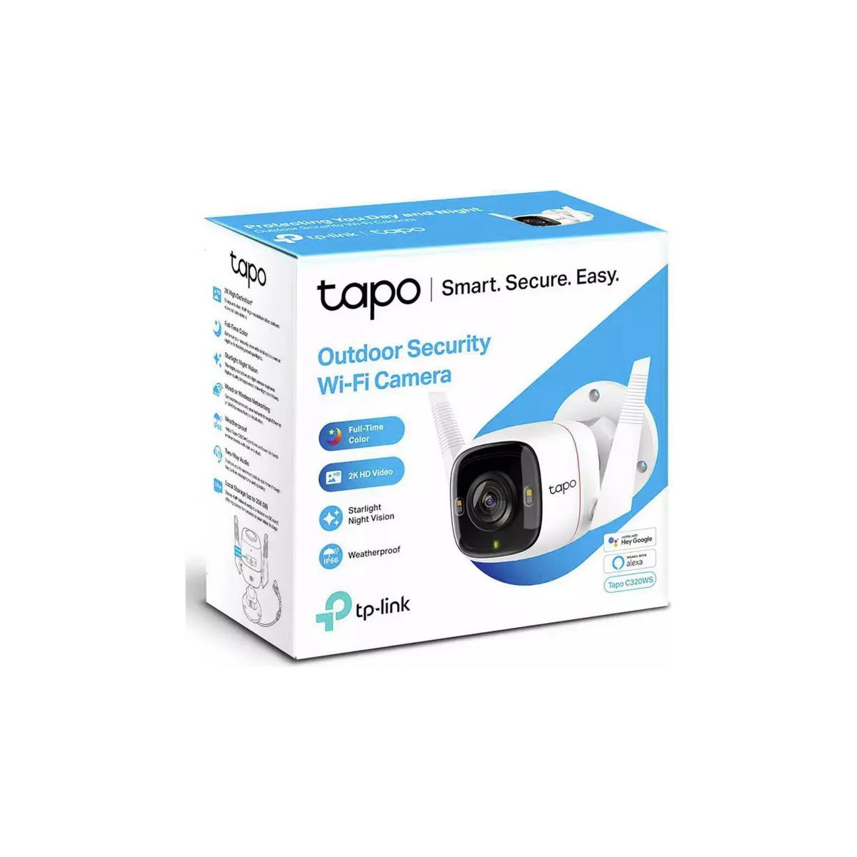 TP Link Tapo 2K HD Smart Wi-Fi Outdoor Security Camera - White | TAPOC320WS from TP Link - DID Electrical