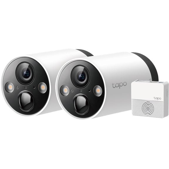 Tapo Smart Wire-Free Indoor &amp; Outdoor Security Camera System - White | TAPOC420S2 from TP Link - DID Electrical