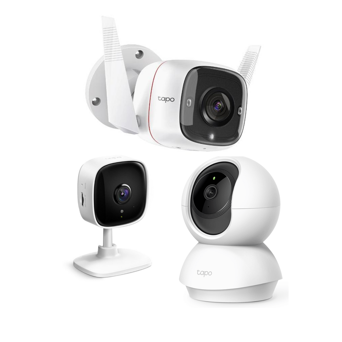 TP Link 3MP Outdoor Security Wi-Fi Camera Bundle - White | TAPOINDOORPACKAGE1 from TP Link - DID Electrical