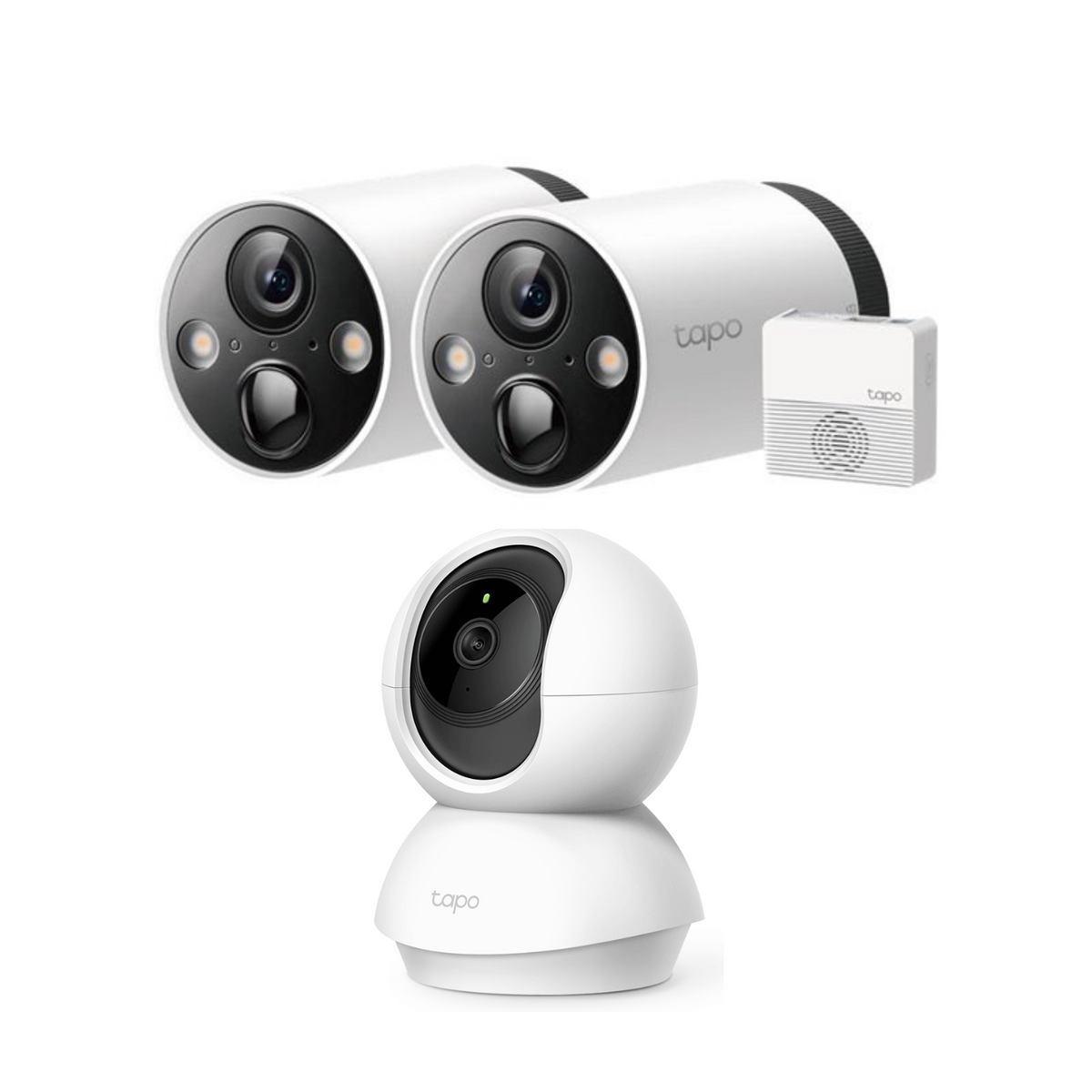 Tapo Smart Wire-Free Indoor &amp; Outdoor Security Camera System Bundle - White | TAPOSURVEILLANCEPACK from TP Link - DID Electrical