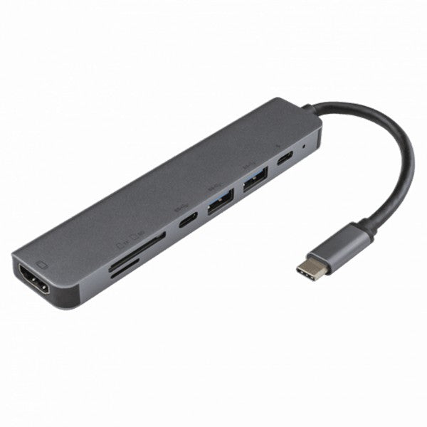 Sbox Multiport USB-C Hub - Dark Grey | TCA-71/R from Sbox - DID Electrical