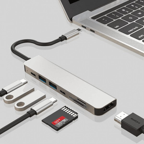 Sbox Multiport USB-C Hub - Dark Grey | TCA-71/R from Sbox - DID Electrical