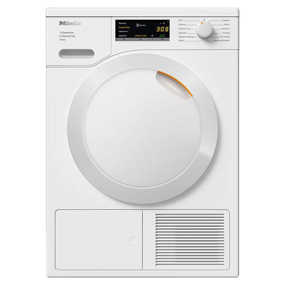 Miele T1 Active 8KG Freestanding Heat Pump Tumble Dryer - Lotus White | TEA525 from Miele - DID Electrical