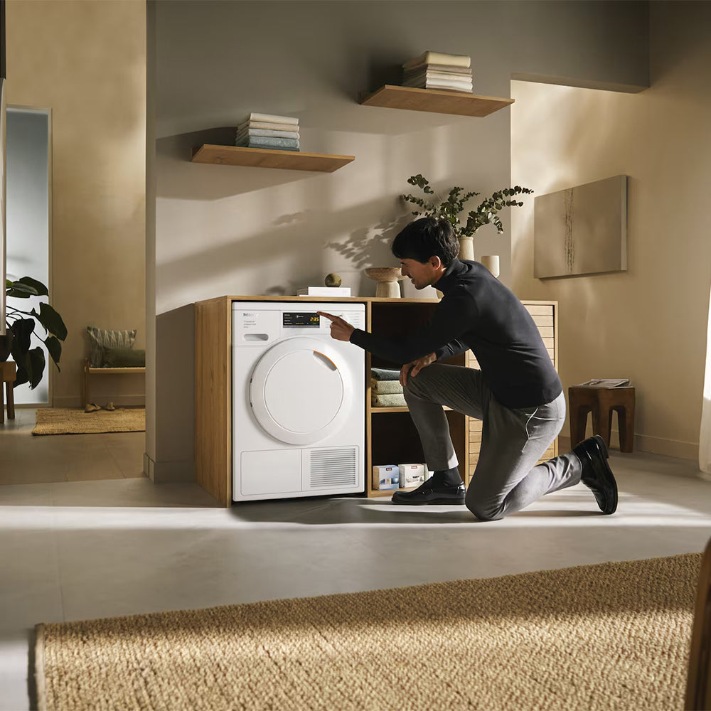 Miele T1 Active 8KG Freestanding Heat Pump Tumble Dryer - Lotus White | TEA525 from Miele - DID Electrical