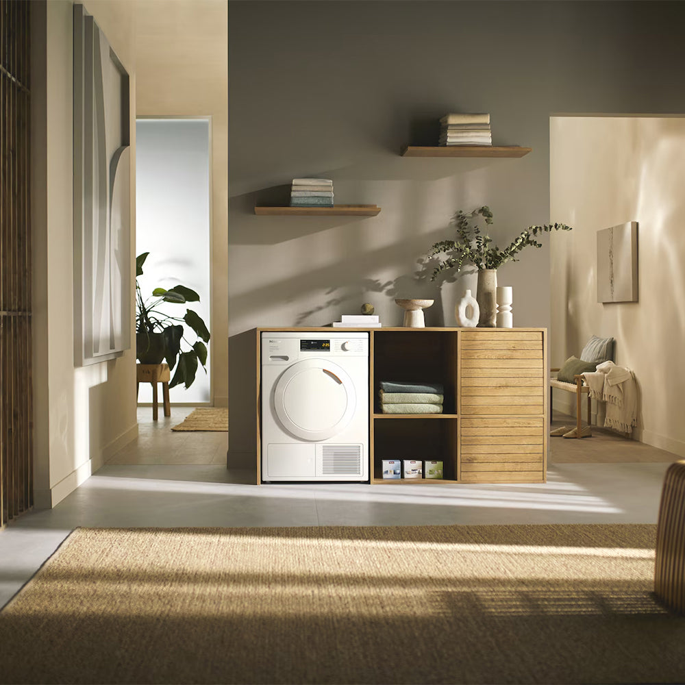 Miele T1 Active 8KG Freestanding Heat Pump Tumble Dryer - Lotus White | TEA525 from Miele - DID Electrical