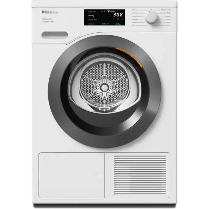 Miele T1 EcoSpeed 9KG Freestanding Heat Pump Tumble Dryer - Lotus White | TED645WP from Miele - DID Electrical