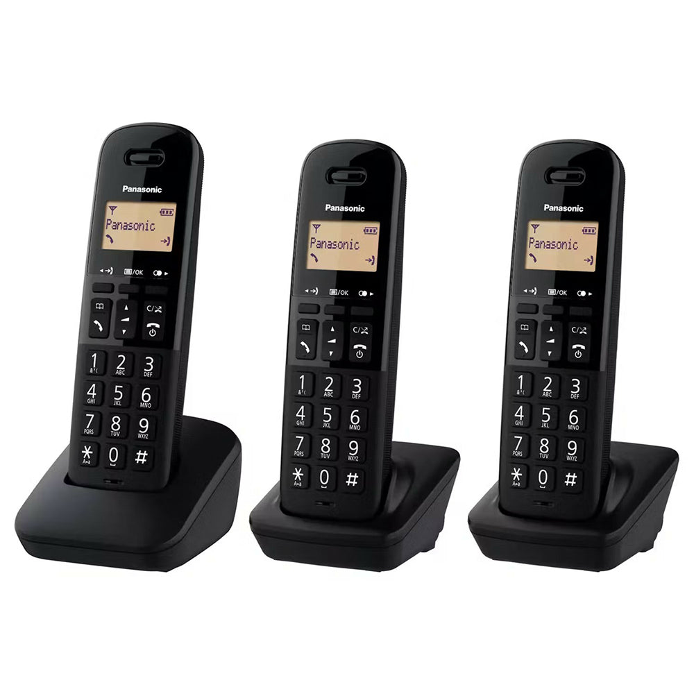 Panasonic KX-TGB 613 Cordless Trio Dect Phone - Black | TLB613TRI from Panasonic - DID Electrical
