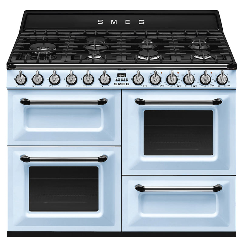 Smeg Victoria 110CM Freestanding Dual Fuel Range Cooker - Pastel Blue | TR4110AZ from Smeg - DID Electrical