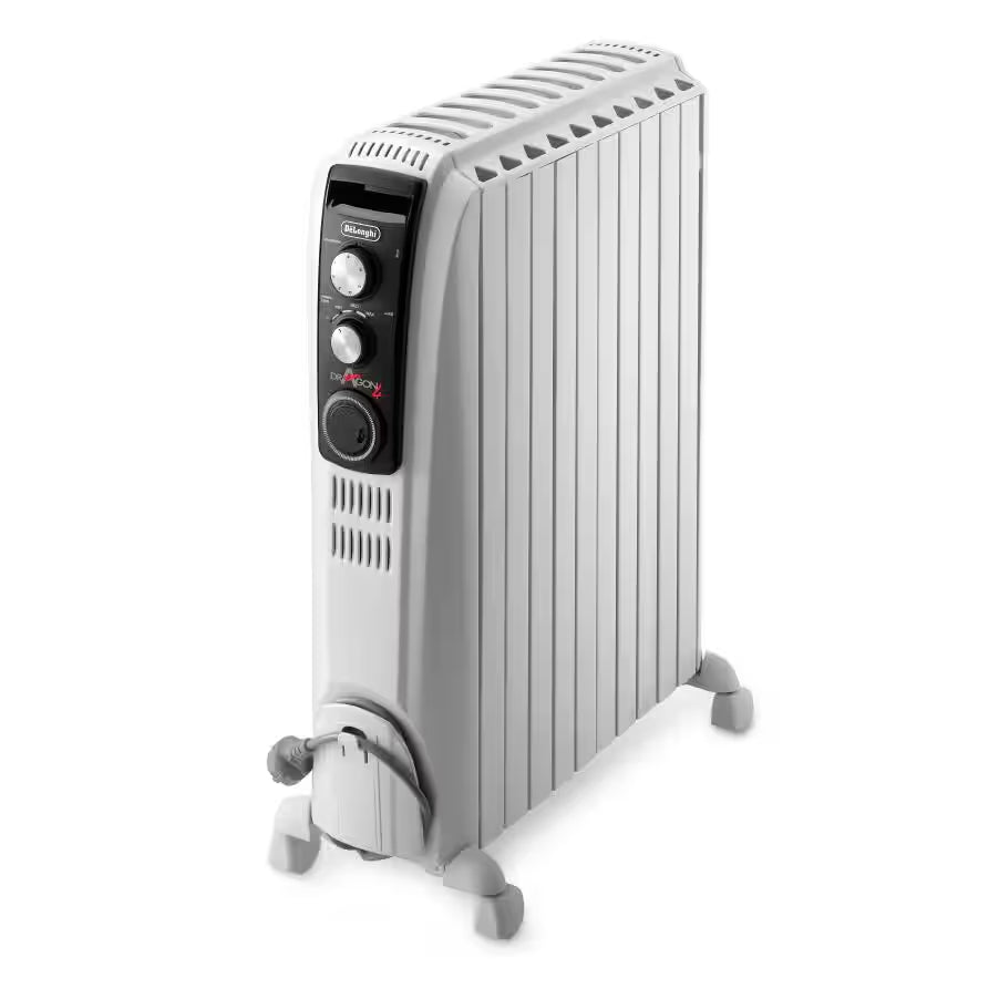 DeLonghi Dragon 4 2.5KW Oil Filled Radiator - White | TRD41025T from DeLonghi - DID Electrical