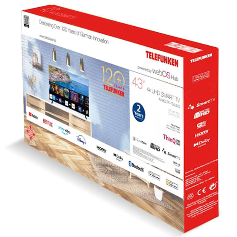 Telefunken N18 43" 4K Smart TV | TS4320 from Telefunken - DID Electrical