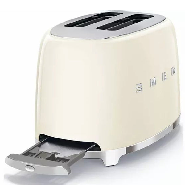 Smeg 950W 2 Slice Toaster - Cream | TSF01CRUK from Smeg - DID Electrical