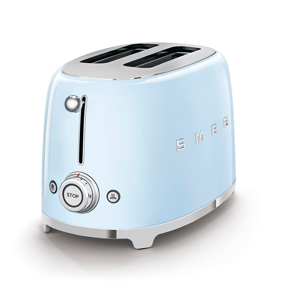 Smeg 950W 2 Slice Toaster - Pastel Blue | TSF01PBUK from Smeg - DID Electrical