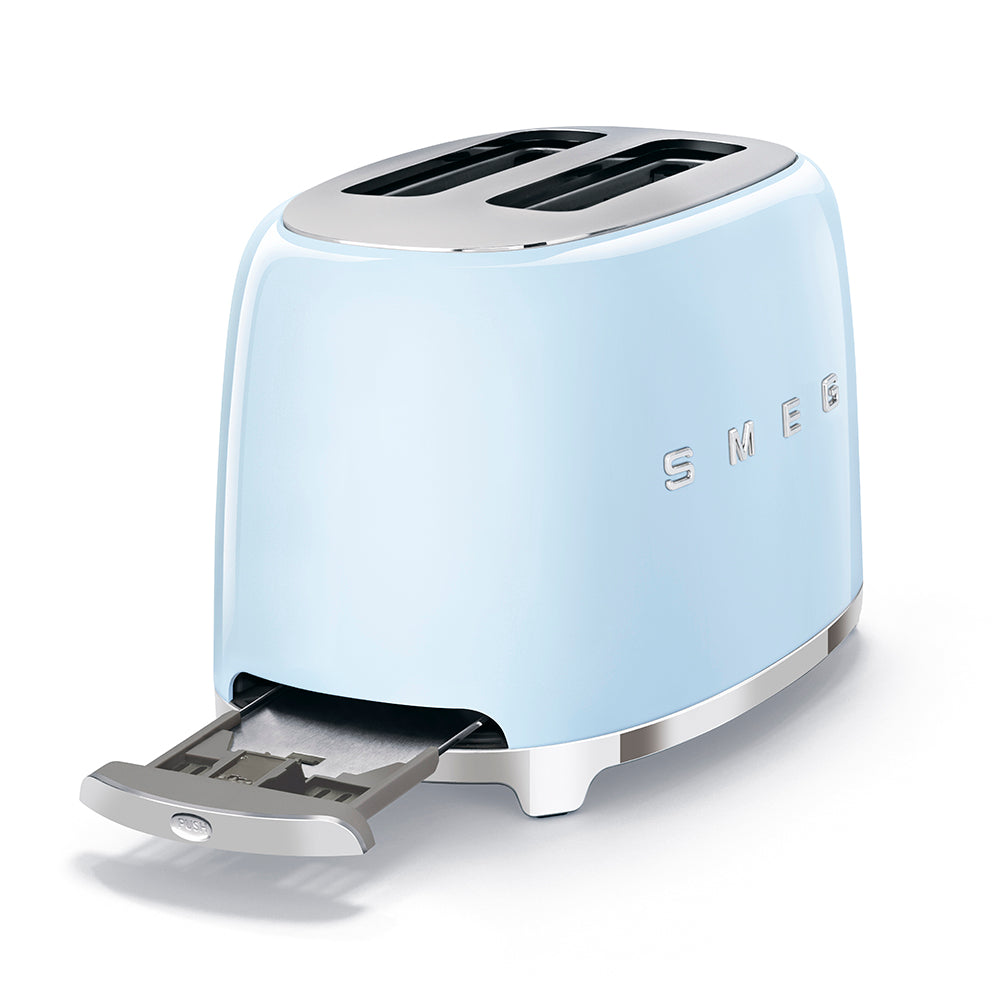 Smeg 950W 2 Slice Toaster - Pastel Blue | TSF01PBUK from Smeg - DID Electrical