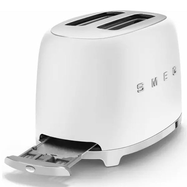 Smeg 950W 2 Slice Toaster - White | TSF01WHUK from Smeg - DID Electrical