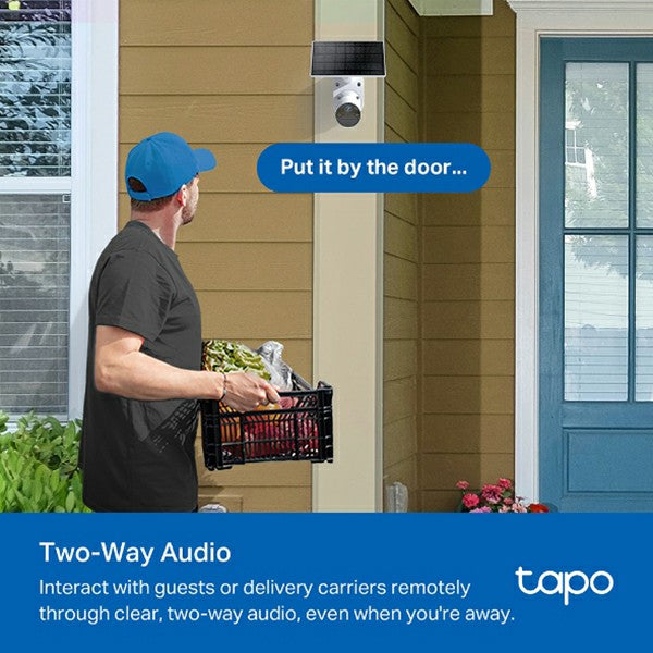 Tapo 2K Solar-Powered Security Camera with Kit - White | Tapo C410 KIT from Tapo - DID Electrical