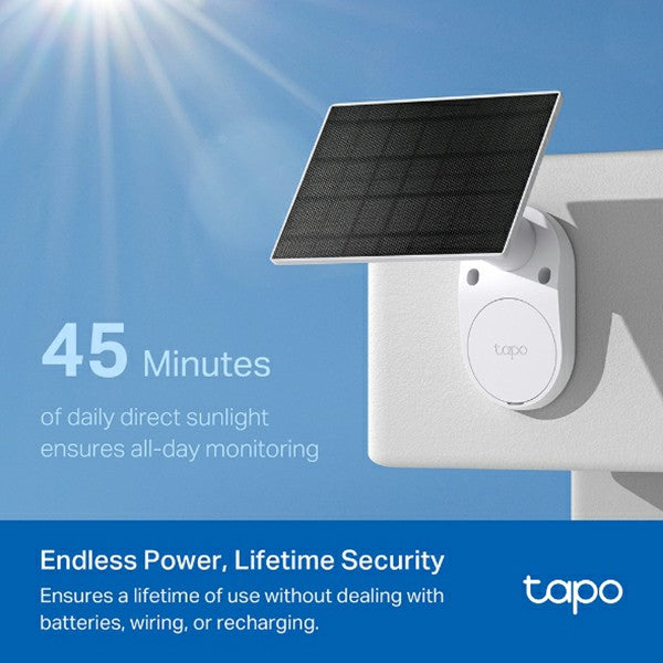 Tapo 2K Solar-Powered Security Camera with Kit - White | Tapo C410 KIT from Tapo - DID Electrical