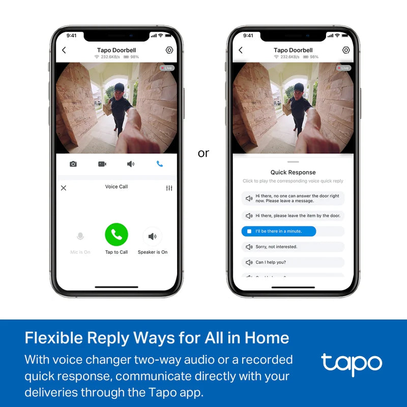 Tapo 2K Wired & Battery Video Doorbell | TAPO D235 from Tapo - DID Electrical