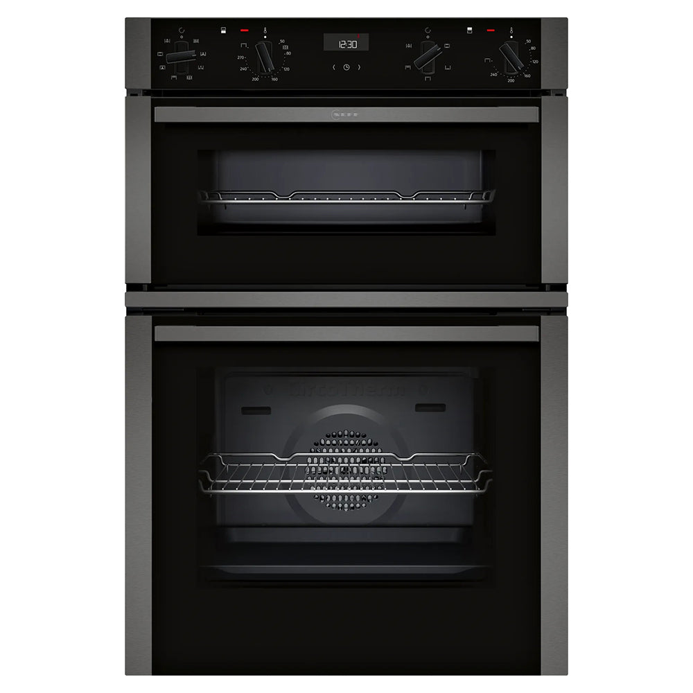 Neff N50 105L Built-In Electric Double Oven - Graphite Grey | U1ACE2AG3B from Neff - DID Electrical