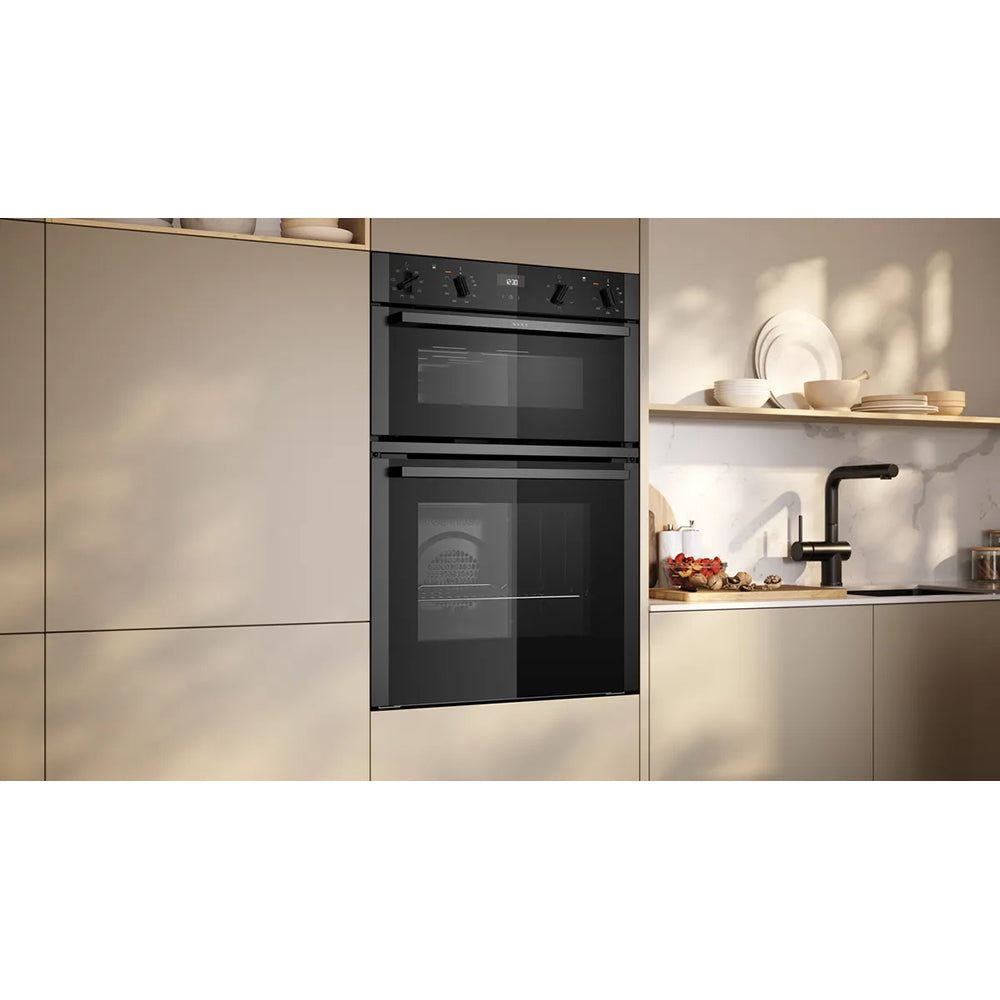 Neff N50 105L Built-In Electric Double Oven - Graphite Grey | U1ACE2AG3B from Neff - DID Electrical
