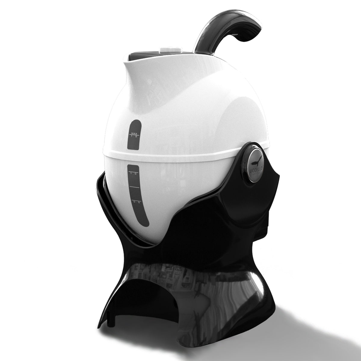 Uccello Tilt-To-Pour Kettle 1.5L – Black & White | UCELLO1 from Uccello Designs - DID Electrical