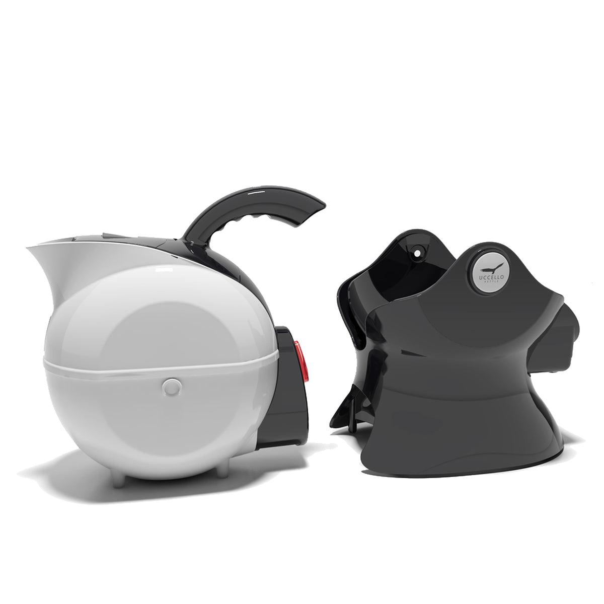 Uccello Tilt-To-Pour Kettle 1.5L – Black &amp; White | UCELLO1 from Uccello Designs - DID Electrical