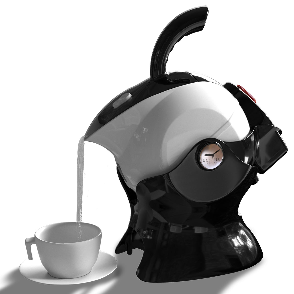 Uccello Tilt-To-Pour Kettle 1.5L – Black &amp; White | UCELLO1 from Uccello Designs - DID Electrical