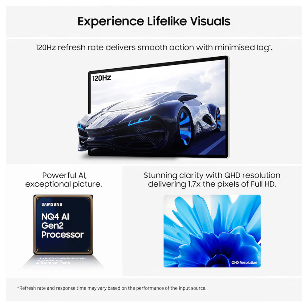 Samsung The Movingstyle 27" QHD Smart TV with Touch Screen & Built-In Battery - White & Black | UE27LSM7FAXXXU from Samsung - DID Electrical