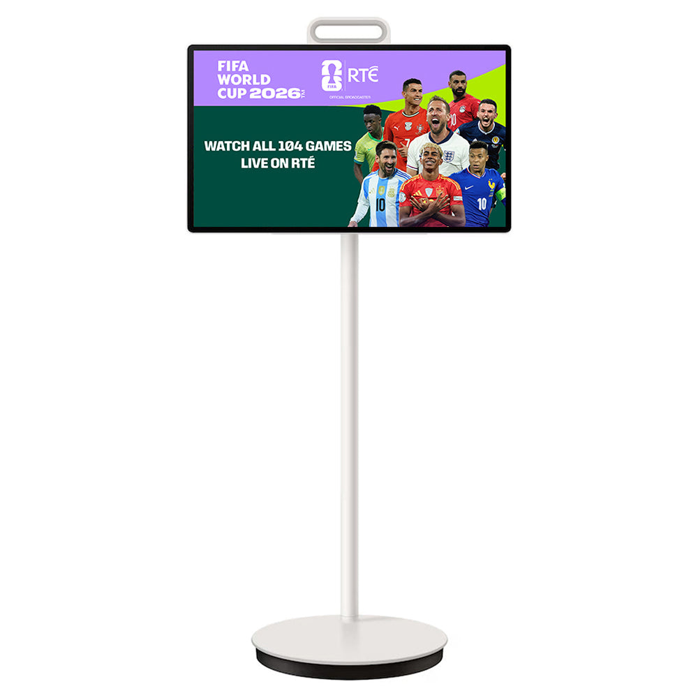Samsung The Movingstyle 27" QHD Smart TV with Touch Screen & Built-In Battery - White & Black | UE27LSM7FAXXXU
