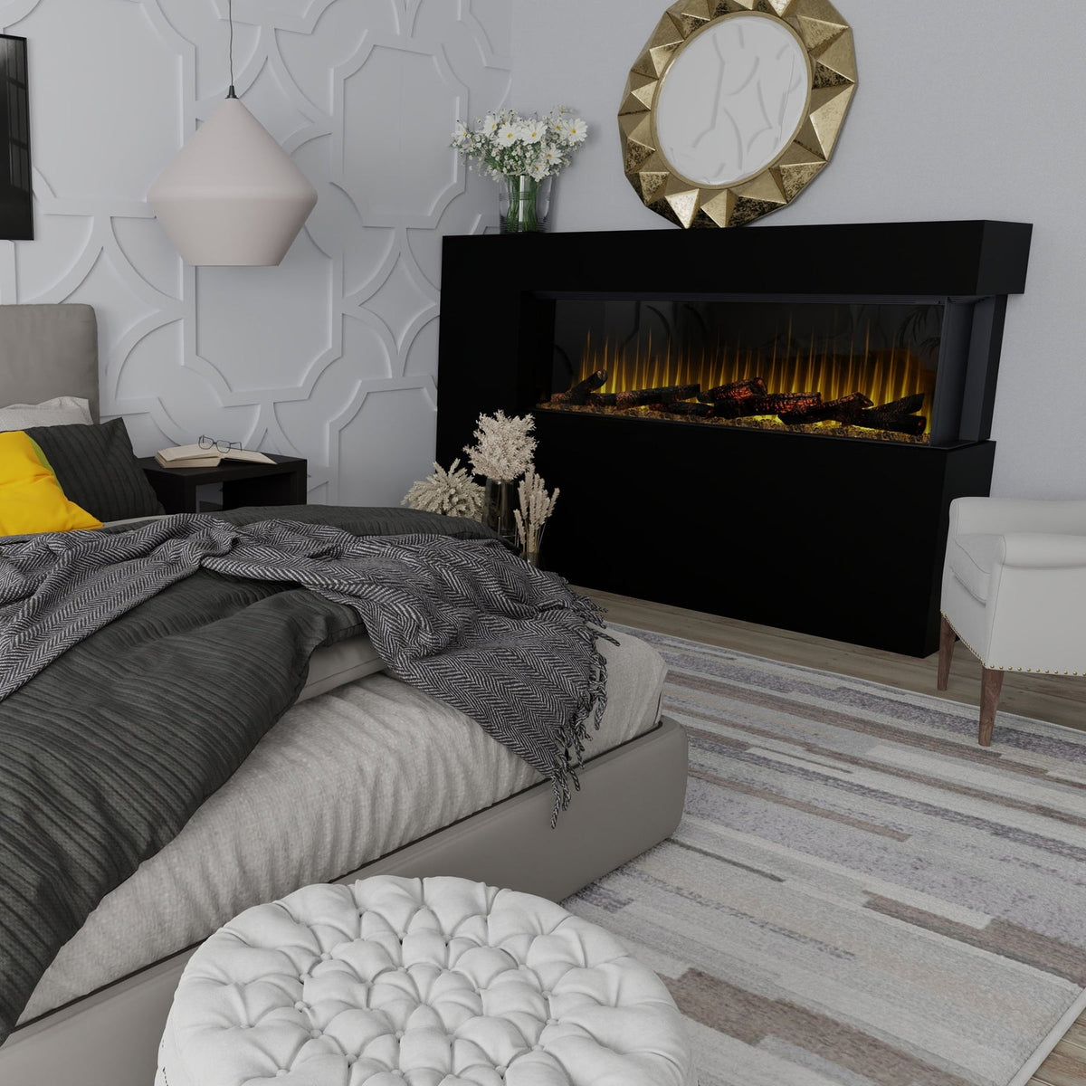 Dimplex Ignite Ultra 60" Built-In Electric Fire - Black | ULT60