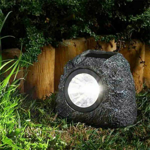 Homeline Uluru 3 LED Small Rock Solar Light - Grey | ULURU3PK6 from Homeline - DID Electrical