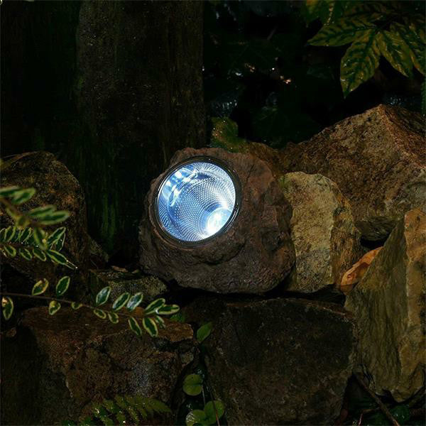 Homeline Uluru 3 LED Small Rock Solar Light - Grey | ULURU3PK6 from Homeline - DID Electrical