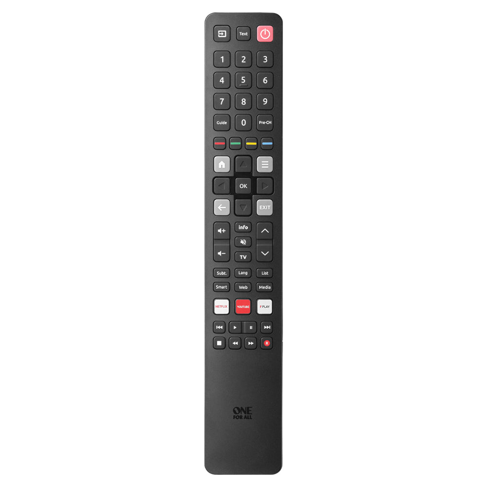 One For All TCL TV Replacement Remote Control - Black | URC4922 from One For All - DID Electrical