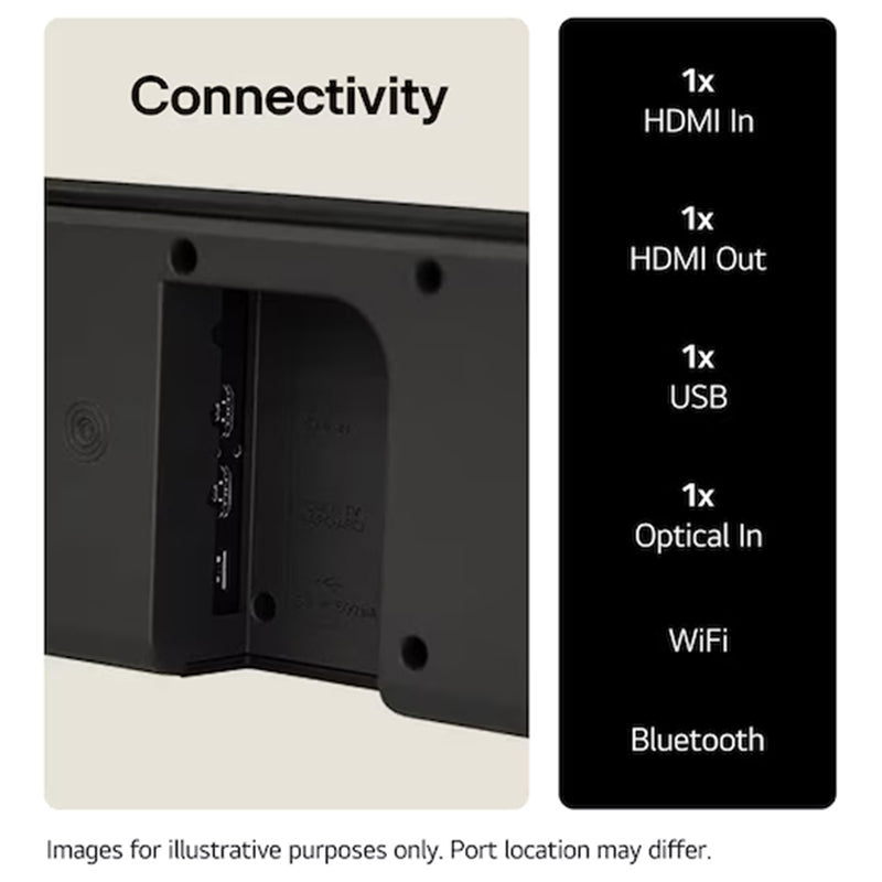 LG 3.1.3CH Soundbar with Subwoofer - Black | USC9S.DGBRLLM from LG - DID Electrical