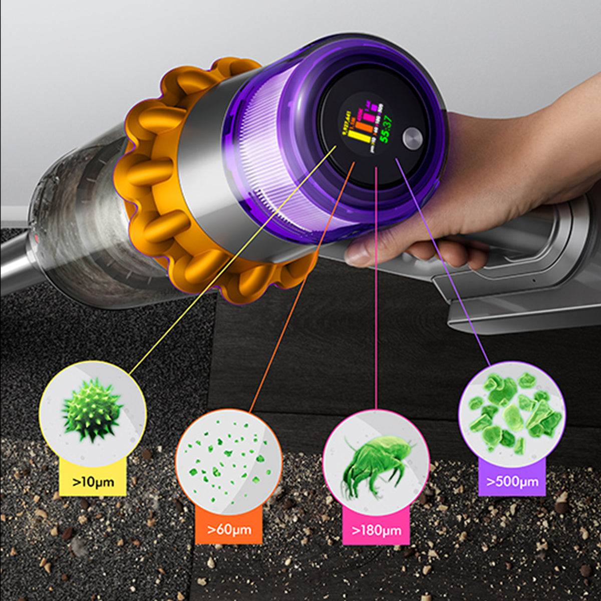 Dyson V15 Detect Absolute Cordless Vacuum Cleaner - Grey | V15ABSOLUTENE from Dyson - DID Electrical