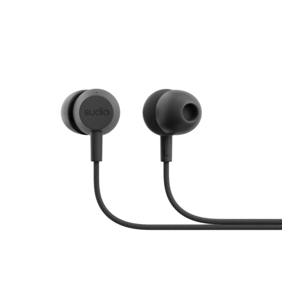 Sudio V3 The Essential In-Ear Wired Earbuds - Dusty Black | V3BLK