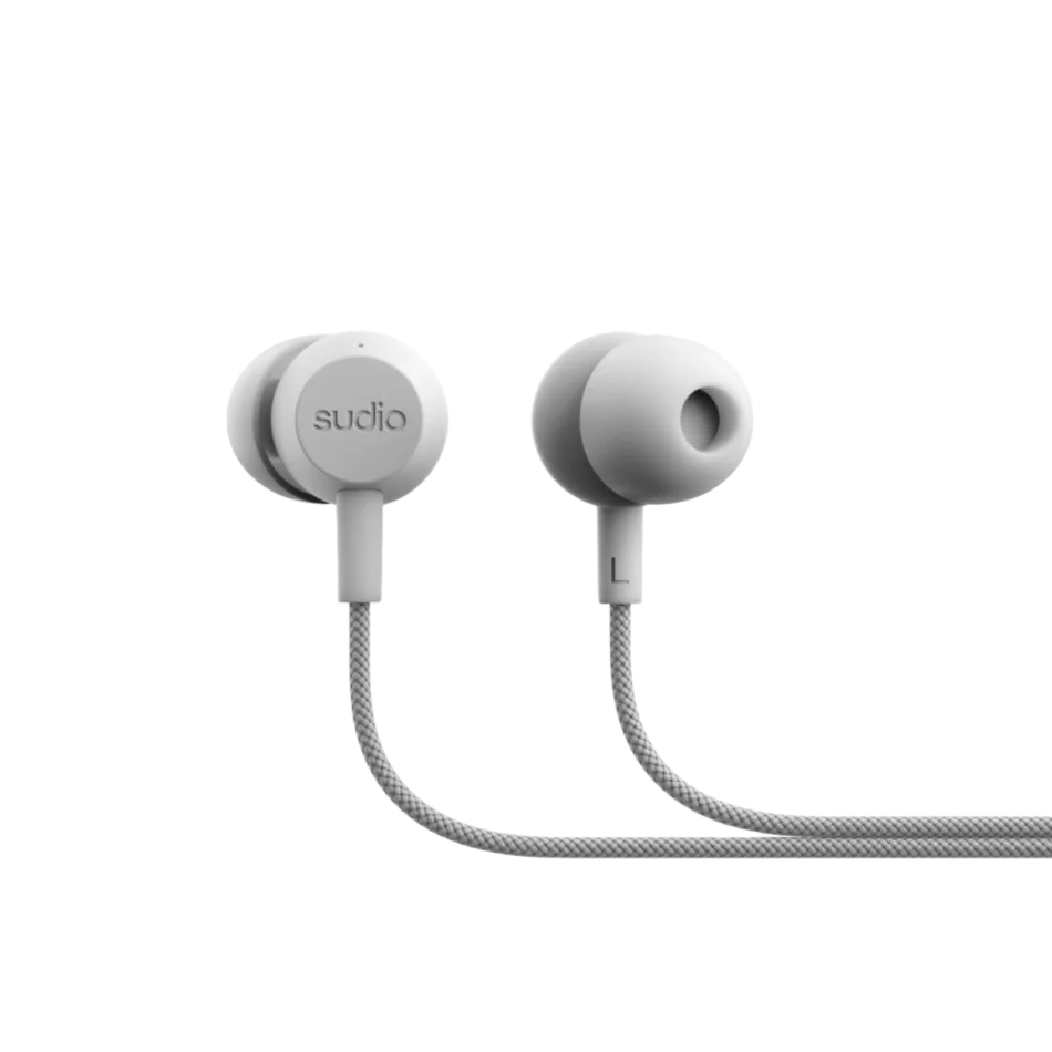 Sudio V3 The Essential In-Ear Wired Earbuds - Grey White | V3WHT