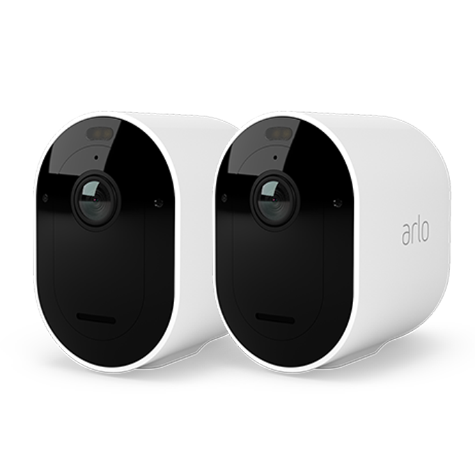 Arlo Pro 4 Outdoor Wi-Fi Security Camera Pack of 2 - White | VMC4250P100EUS from Arlo - DID Electrical