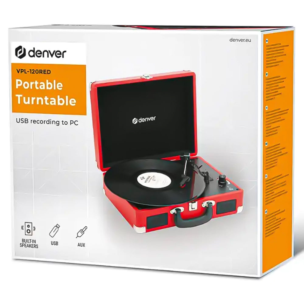 Denver Portable Turntable - Black | VPL-120B from Denver - DID Electrical