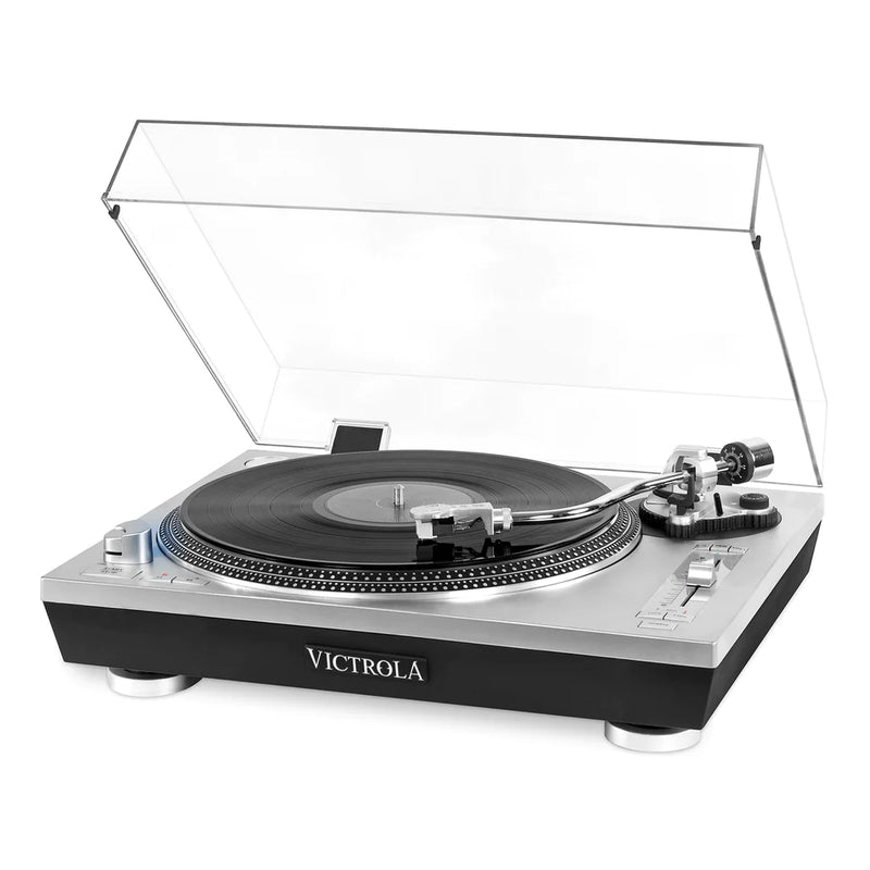 Victrola The Pro Series USB 3-Speed Belt Drive Turntable - Silver | VPRO-2000-SLV-EU from Victrola - DID Electrical