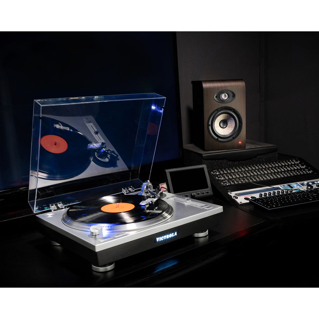 Victrola The Pro Series USB 3-Speed Belt Drive Turntable - Silver | VPRO-2000-SLV-EU from Victrola - DID Electrical