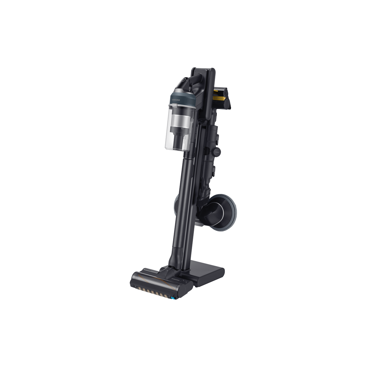 Samsung Jet™ 95 Pro Cordless Stick Vacuum Cleaner, Max 210W Suction Power with Spray Spinning Sweeper Black Chrometal | VS20C9547TB/EU from Samsung - DID Electrical